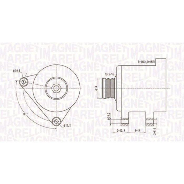 Magneti Marelli Lichtmaschine 063731553010 Magneti Marelli Lichtmaschine 063731553010
