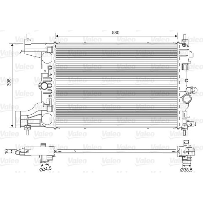 Valeo Motorkühler 701594 Valeo Motorkühler 701594