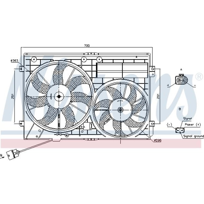 Nissens Kühlerlüfter PKW 85643