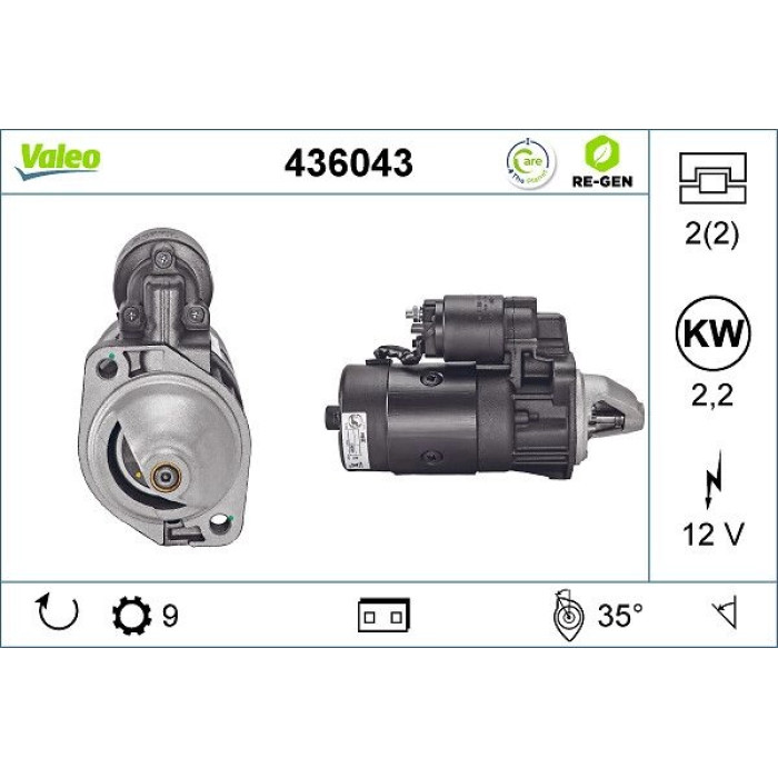 Valeo Anlasser 436043 Valeo Anlasser 436043