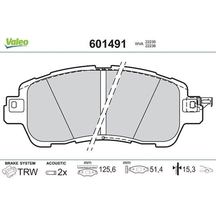 Valeo Bremsbelagsatz 601491