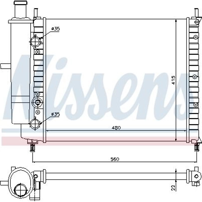 Nissens Wasserkühler PKW 61779