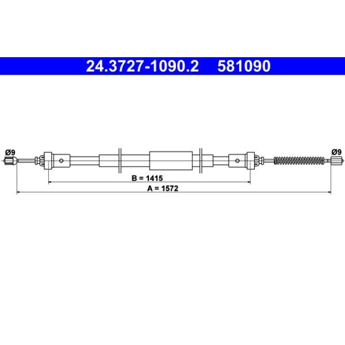 24.3727-1090.2 ATE Handbremsseil 24.3727-1090.2 24.3727-1090.2 ATE Handbremsseil 24.3727-1090.2