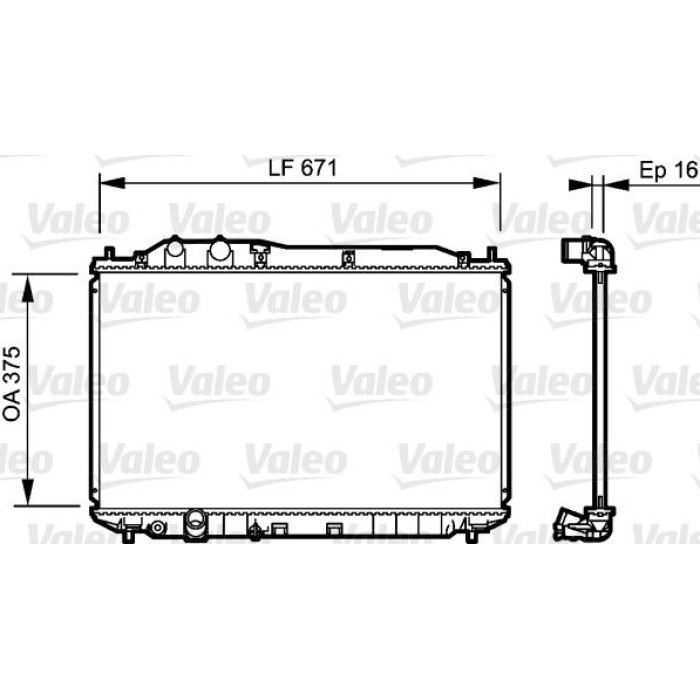 Valeo Motorkühler 735238 Valeo Motorkühler 735238