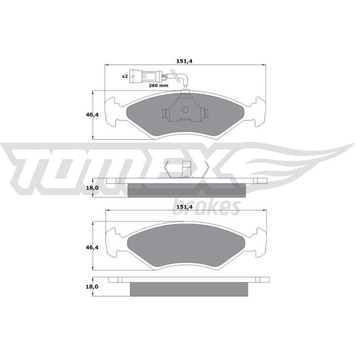 TX 10-281 TOMEX brakes Bremsbelagsatz, Scheibenbremse TX 10-281 TX 10-281 TOMEX brakes Bremsbelagsatz, Scheibenbremse TX 10-281