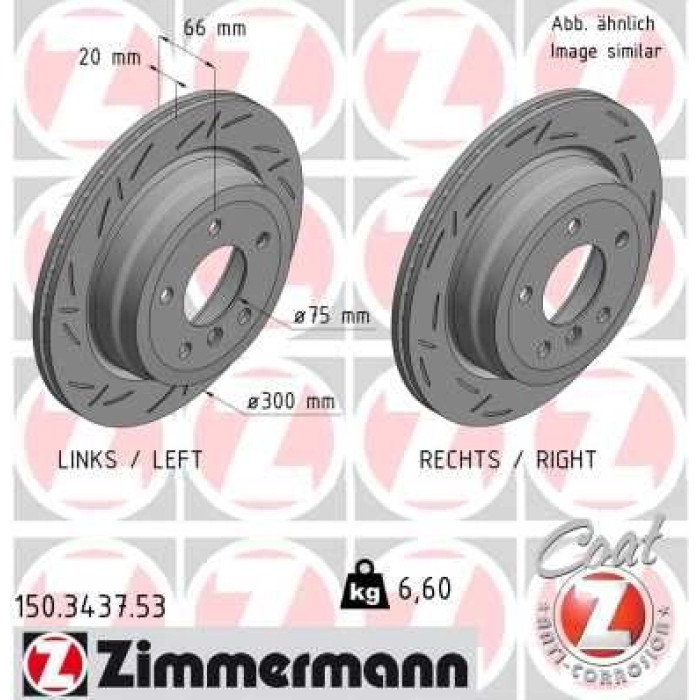 Zimmermann Bremsscheibe 150.3437.53 Zimmermann Bremsscheibe 150.3437.53