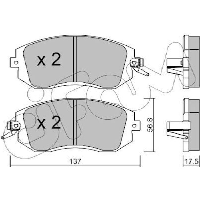 CIFAM Bremsbelagsatz, Scheibenbremse 822-500-1 CIFAM Bremsbelagsatz, Scheibenbremse 822-500-1