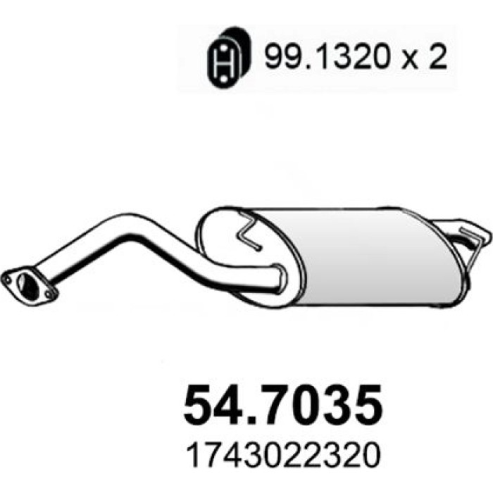 ASSO Endschalldämpfer 54.7035 ASSO Endschalldämpfer 54.7035