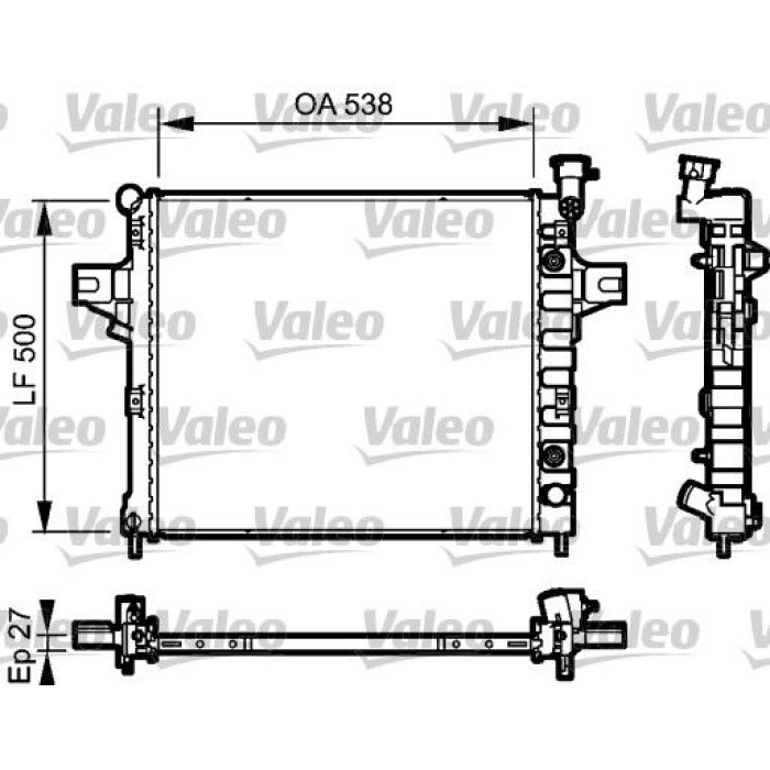 Valeo Motorkühler 735051 Valeo Motorkühler 735051
