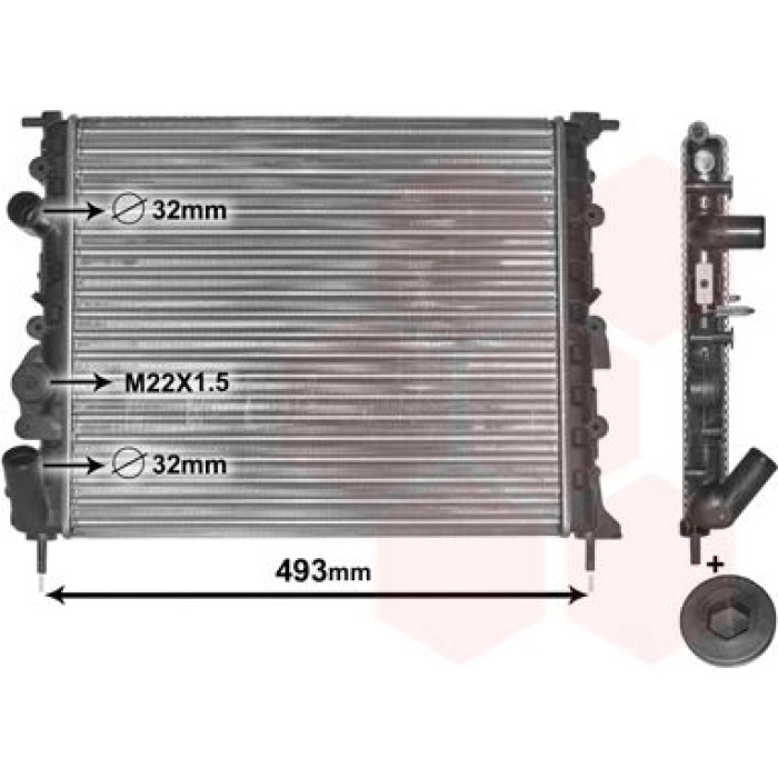 Van Wezel Motorkühler 43002197 Van Wezel Motorkühler 43002197