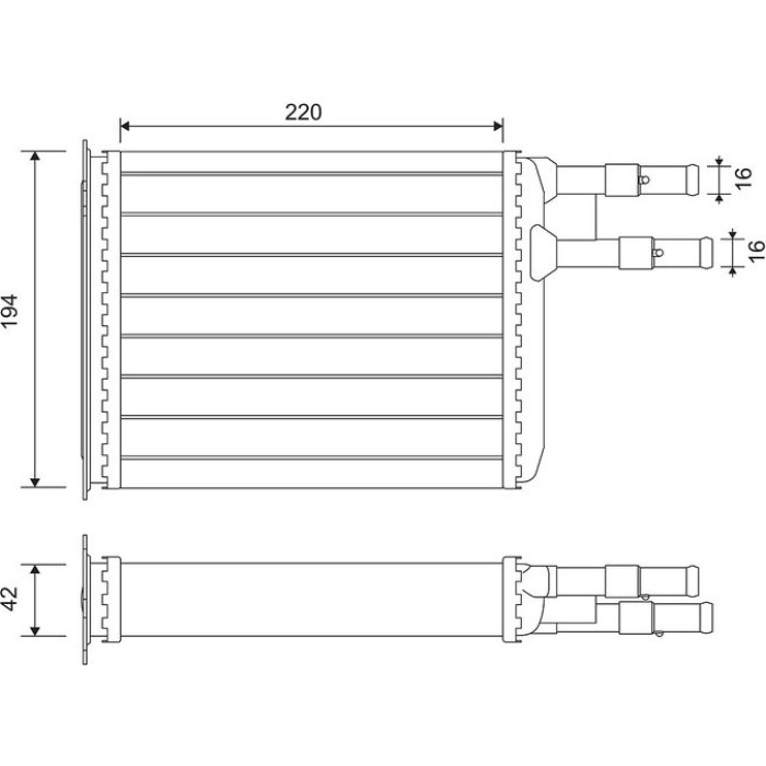 Valeo Wärmetauscher 812141 Valeo Wärmetauscher 812141