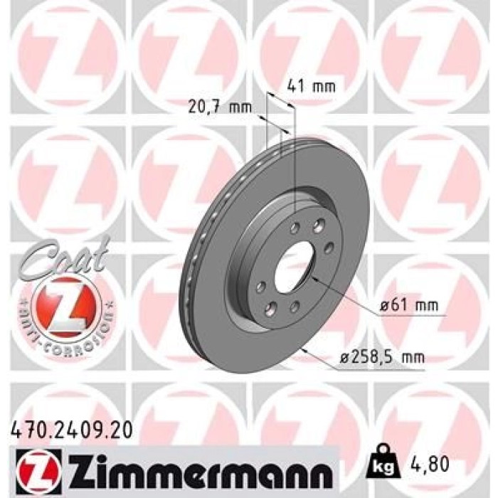 Zimmermann Bremsscheibe 470.2409.20 Zimmermann Bremsscheibe 470.2409.20