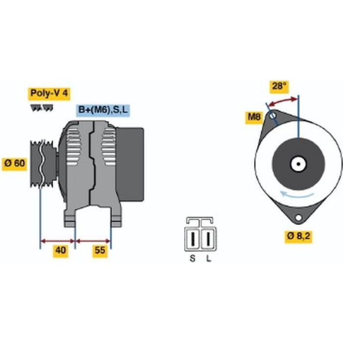 Bosch Lichtmaschine 0 986 042 871 Bosch Lichtmaschine 0 986 042 871