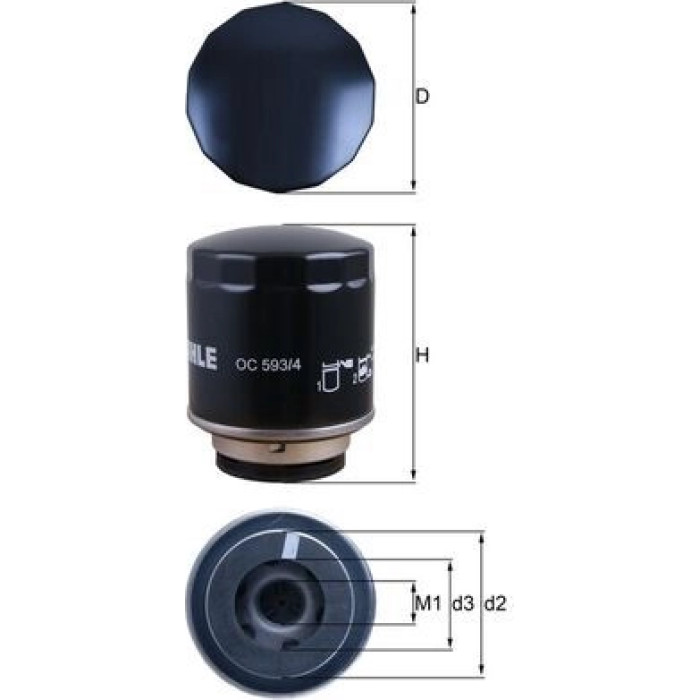 Mahle Original Ölfilter OC 593/4