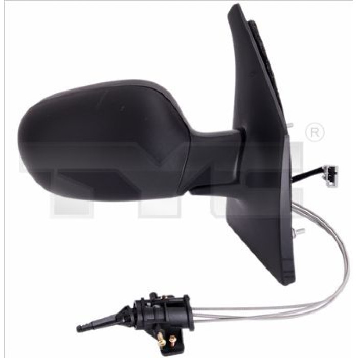 TYC Außenspiegel rechts mechanisch verstellbar mit Seilzug, konvex, mit Temperatursensor 328-0059 OE Nummer 7700415436 - l TYC Außenspiegel rechts mechanisch verstellbar mit Seilzug, konvex, mit Temperatursensor 328-0059 OE Nummer 7700415436 - l