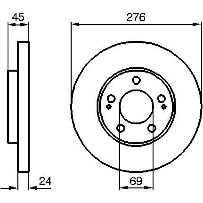 Bosch Bremsscheibe Vorderachse 0 986 479 035 Bosch Bremsscheibe Vorderachse 0 986 479 035