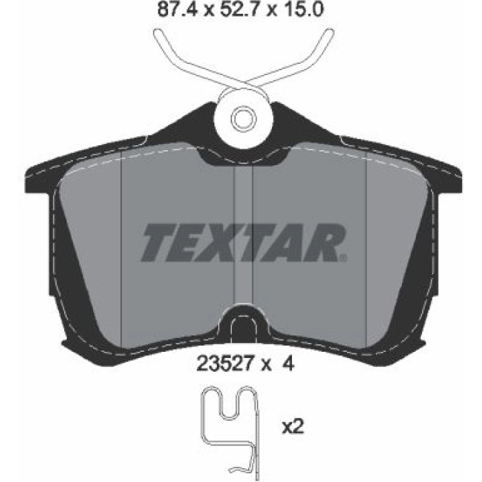 Textar Bremsbelagsatz 2352701 Textar Bremsbelagsatz 2352701