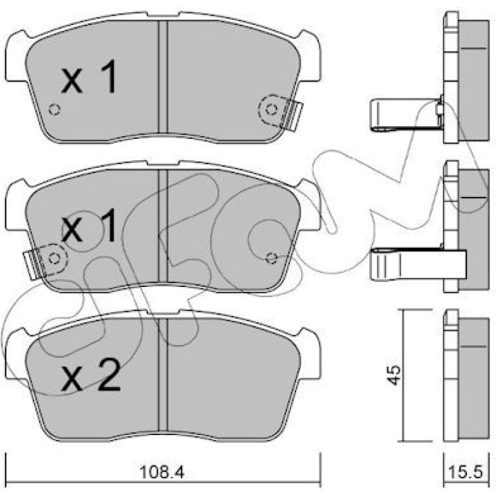 CIFAM Bremsbelagsatz, Scheibenbremse 822-415-0 CIFAM Bremsbelagsatz, Scheibenbremse 822-415-0