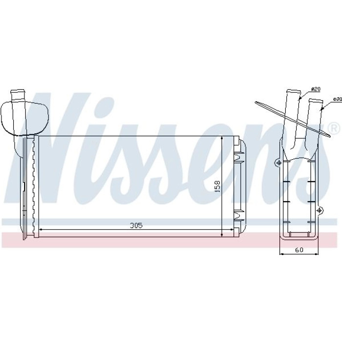 Nissens Heizungskühler PKW 73965 Nissens Heizungskühler PKW 73965