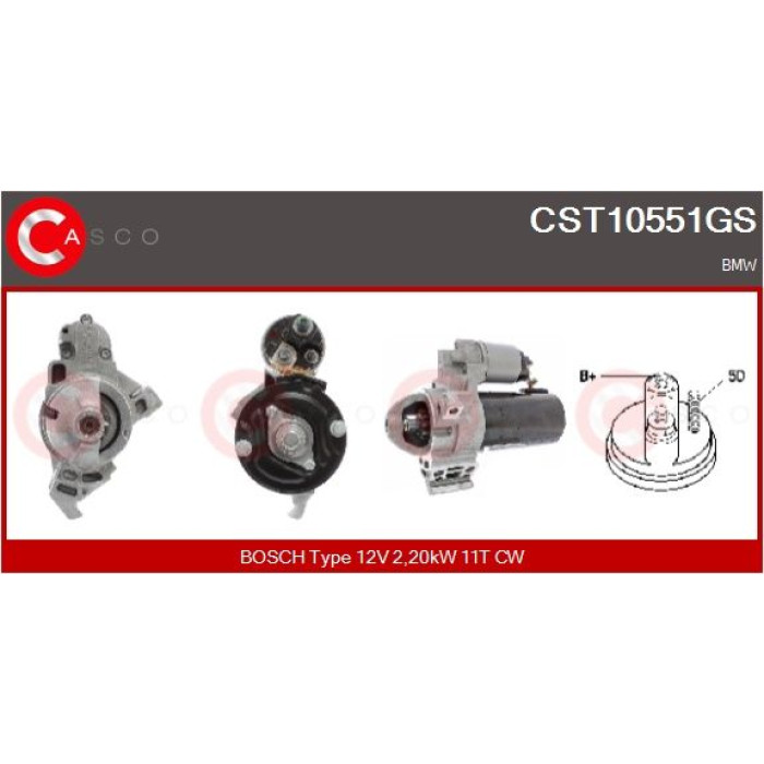 CASCO Anlasser CST10551GS CASCO Anlasser CST10551GS