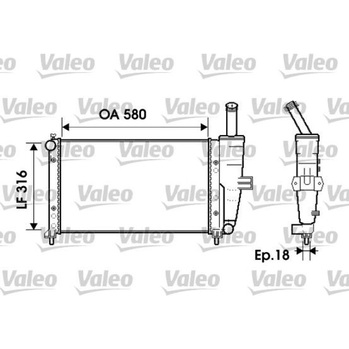 Valeo Motorkühler 734225 Valeo Motorkühler 734225