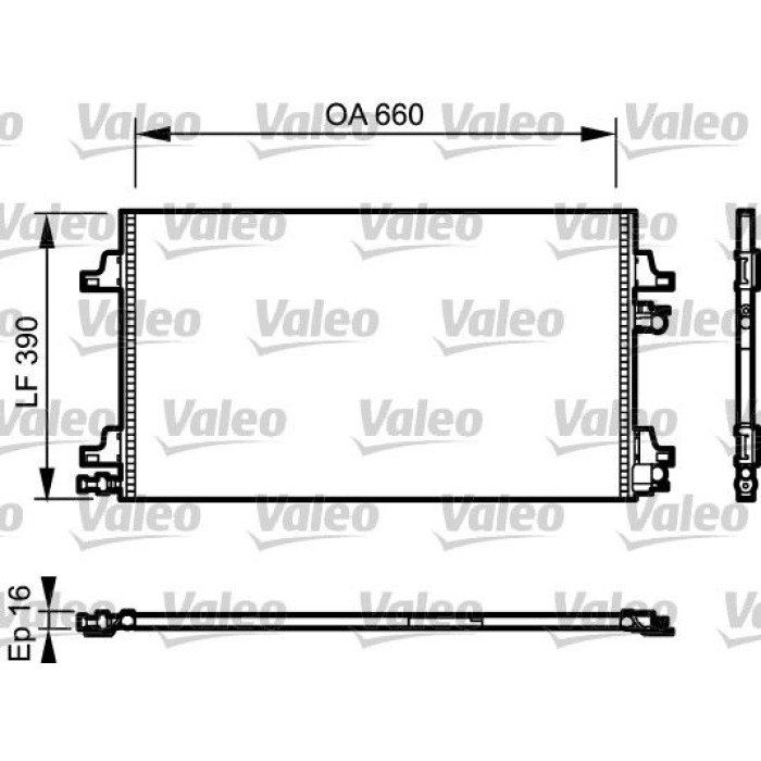 Valeo Klimakondensator 814006 Valeo Klimakondensator 814006