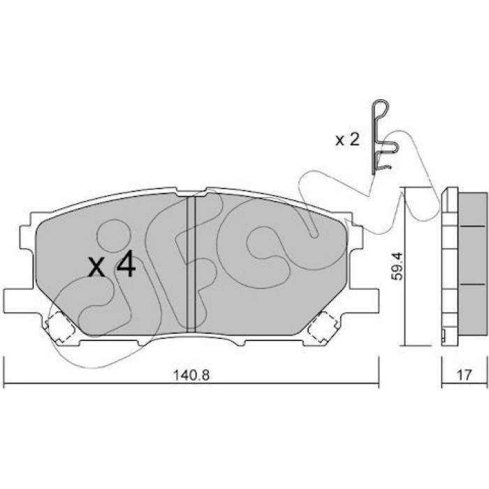 CIFAM Bremsbelagsatz, Scheibenbremse 822-618-0