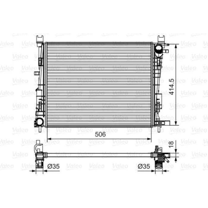 Valeo Motorkühler 735634 Valeo Motorkühler 735634