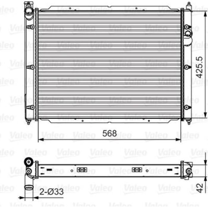 Valeo Motorkühler 701543 Valeo Motorkühler 701543
