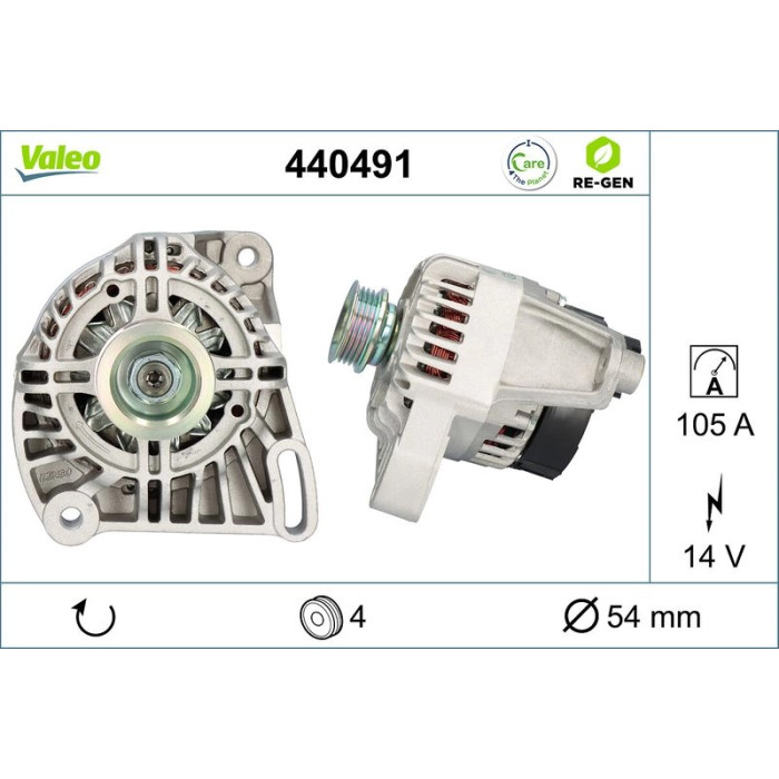 Valeo Lichtmaschine 440491 Valeo Lichtmaschine 440491