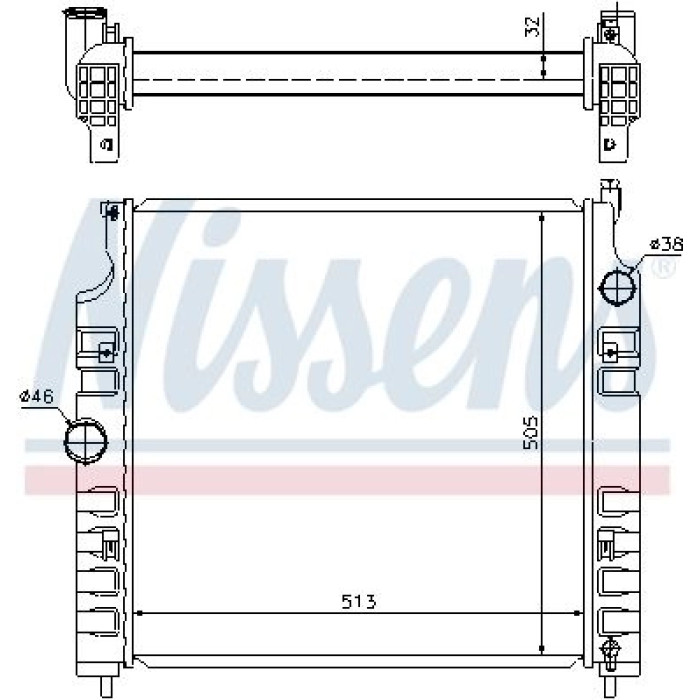 Nissens Wasserkühler PKW 61026 Nissens Wasserkühler PKW 61026