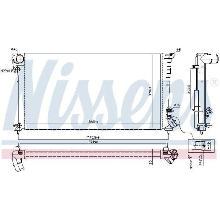 Nissens Wasserkühler PKW 61315 Nissens Wasserkühler PKW 61315