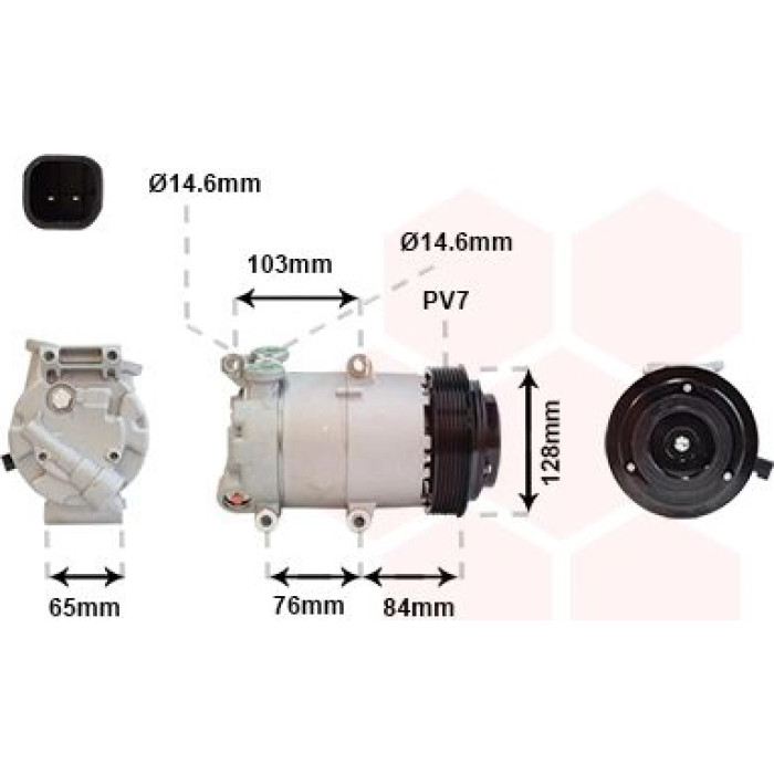 Van Wezel Klimakompressor 1800K418 Van Wezel Klimakompressor 1800K418
