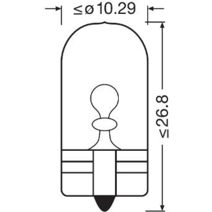 WY5W OSRAM 12V 5W W2.1x9.5D 1Stk 2827NA WY5W OSRAM 12V 5W W2.1x9.5D 1Stk 2827NA