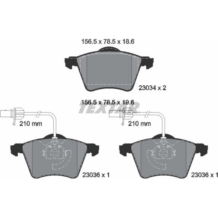 Textar Bremsbelagsatz 2303401 Textar Bremsbelagsatz 2303401