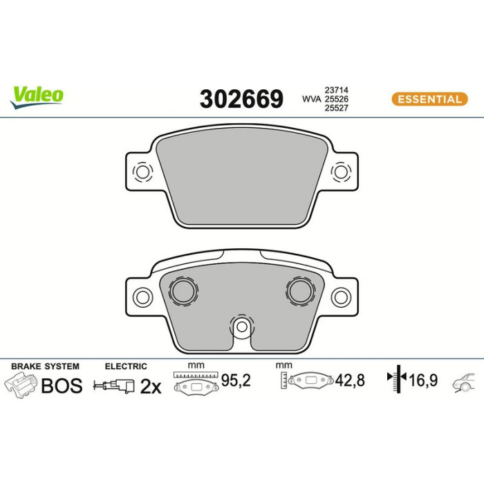 Valeo Bremsbelagsatz 302669