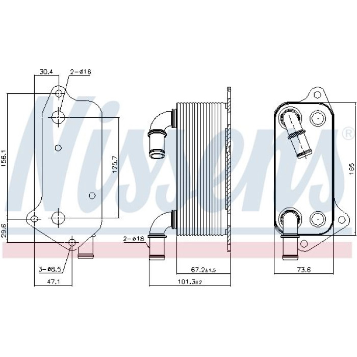 Nissens Ölkühler PKW 90791 Nissens Ölkühler PKW 90791