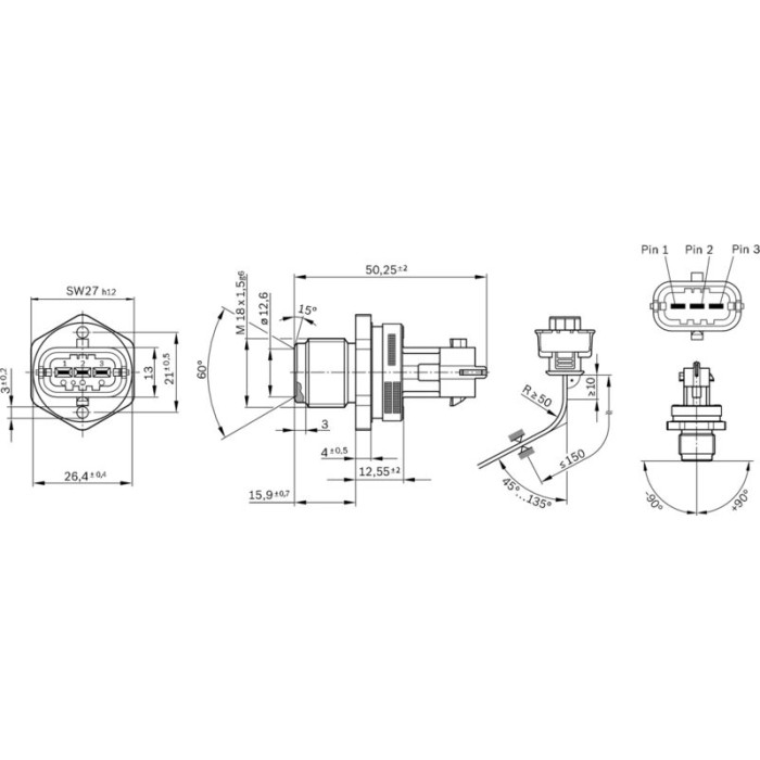 Bosch Drucksensor 0 281 002 907 Bosch Drucksensor 0 281 002 907