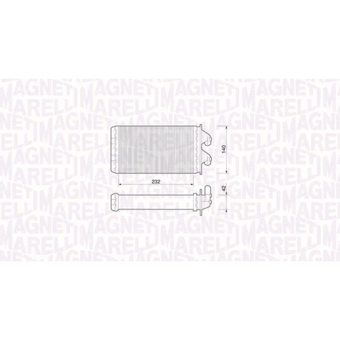 Magneti Marelli Heizungswärmetauscher 350218213000 Magneti Marelli Heizungswärmetauscher 350218213000