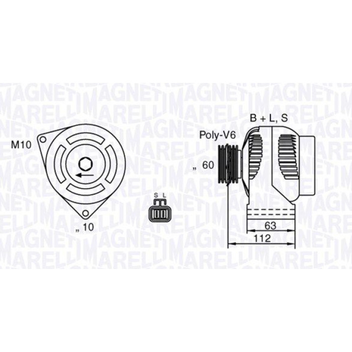 Magneti Marelli Lichtmaschine 063532622010 Magneti Marelli Lichtmaschine 063532622010