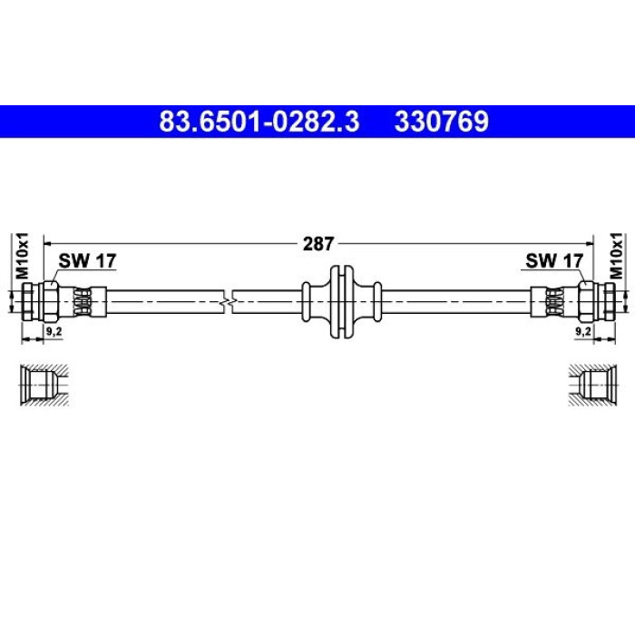ATE Bremsschlauch 83.6501-0282.3 ATE Bremsschlauch 83.6501-0282.3