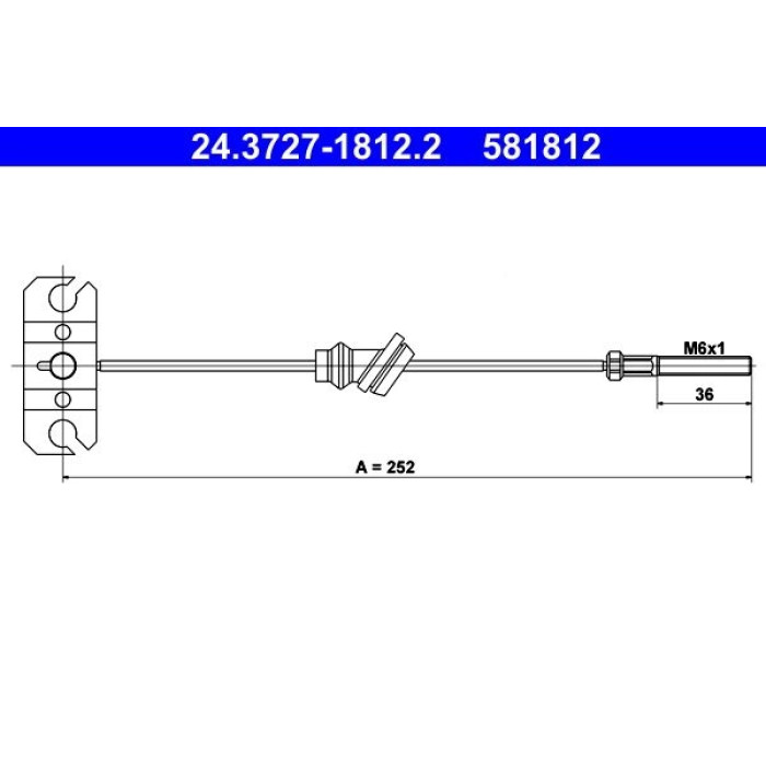 ATE Handbremsseil 24.3727-1812.2 ATE Handbremsseil 24.3727-1812.2