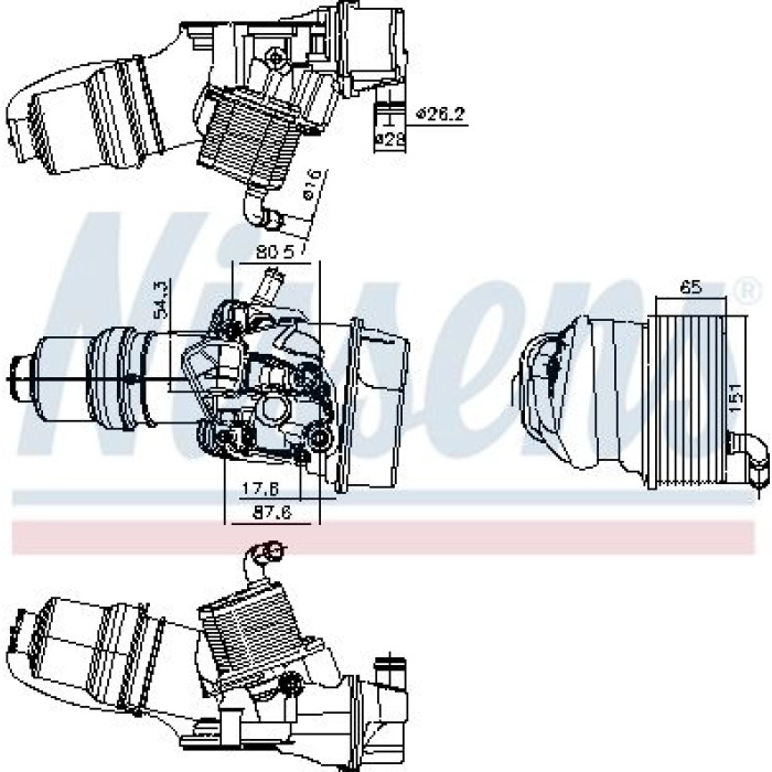 Nissens Ölkühler PKW 91309 Nissens Ölkühler PKW 91309
