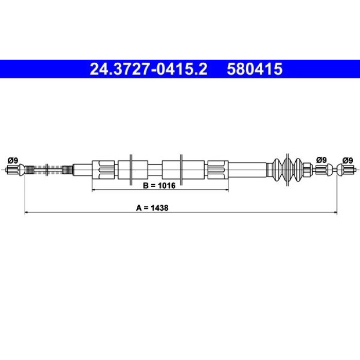 ATE Handbremsseil 24.3727-0415.2 ATE Handbremsseil 24.3727-0415.2
