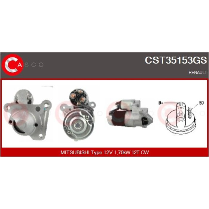 CASCO Anlasser CST35153GS CASCO Anlasser CST35153GS