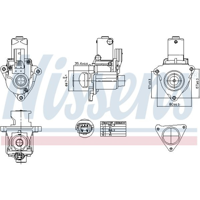 Nissens AGR-Ventil 98510 Nissens AGR-Ventil 98510