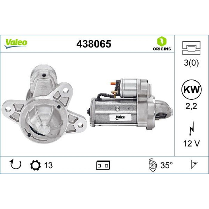 Valeo Anlasser 438065 Valeo Anlasser 438065