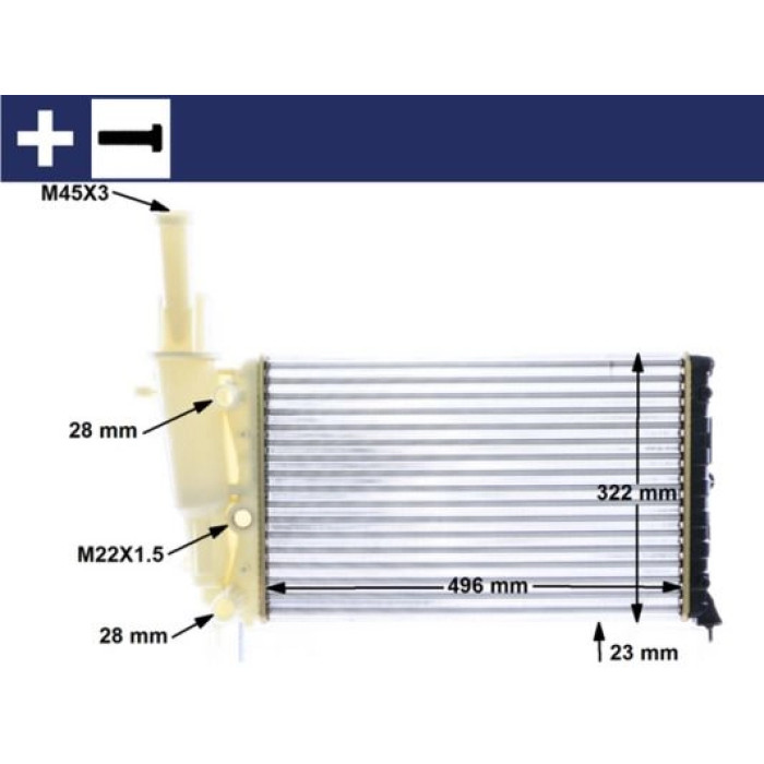 MAHLE Kühler, Motorkühlung CR 346 000S MAHLE Kühler, Motorkühlung CR 346 000S