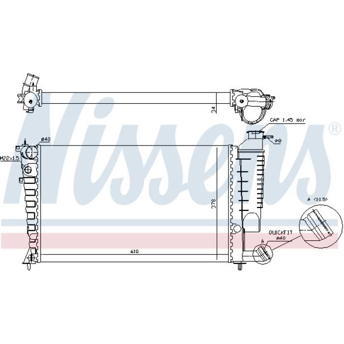 Nissens Wasserkühler PKW 61318A Nissens Wasserkühler PKW 61318A