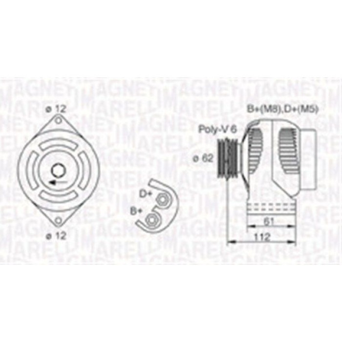 Magneti Marelli Lichtmaschine 063731884010 Magneti Marelli Lichtmaschine 063731884010